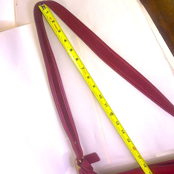 COACH PATRICIA SCHNEIDER'S Red Glove Tanned Crossbody Shoulder Bag VTG 9951 COA - Picture 15 of 17